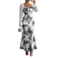 👗Elegante klokvormige jurk met bloemenprint voor dames😍