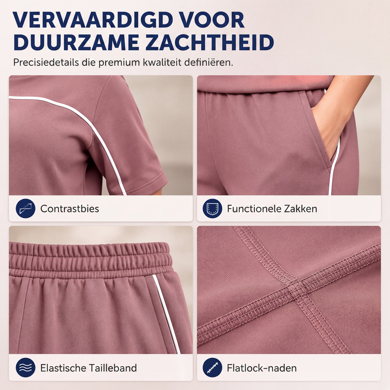 🔥Gratis verzending✈️Casuele set met korte mouwen voor dames, bestaande uit een top en een broek