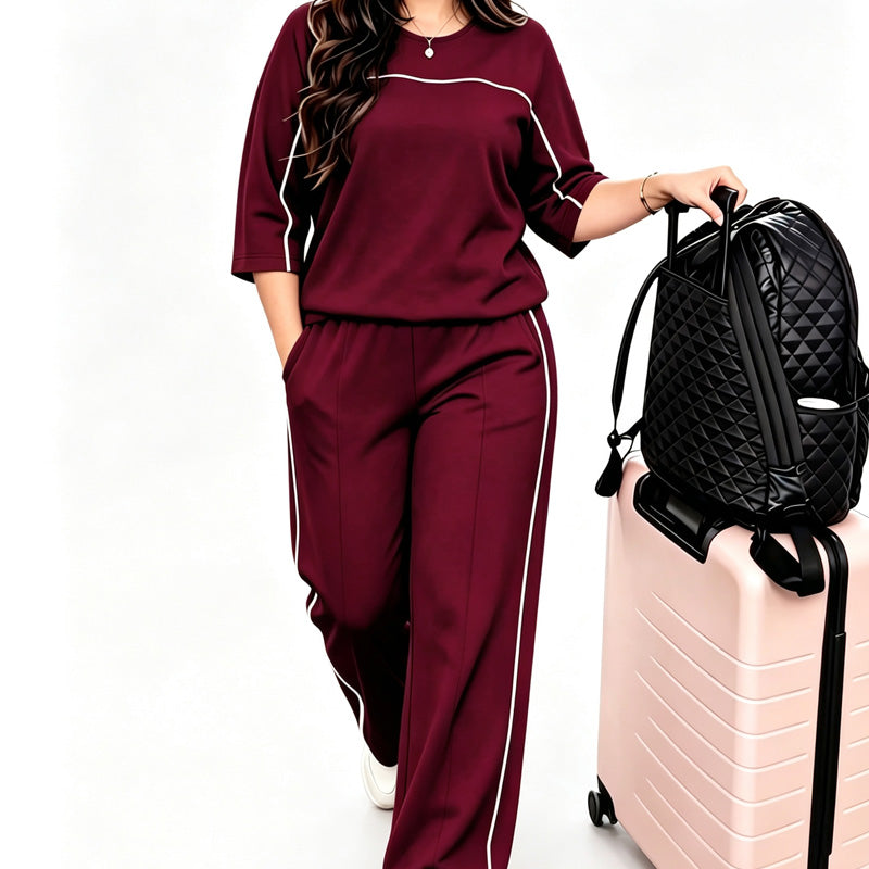 🔥Gratis verzending✈️Casuele set met korte mouwen voor dames, bestaande uit een top en een broek