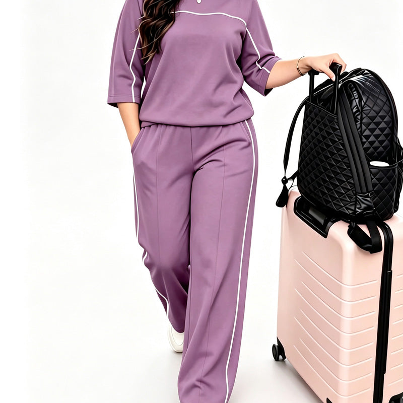 🔥Gratis verzending✈️Casuele set met korte mouwen voor dames, bestaande uit een top en een broek