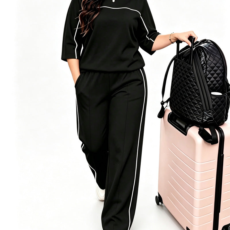 🔥Gratis verzending✈️Casuele set met korte mouwen voor dames, bestaande uit een top en een broek