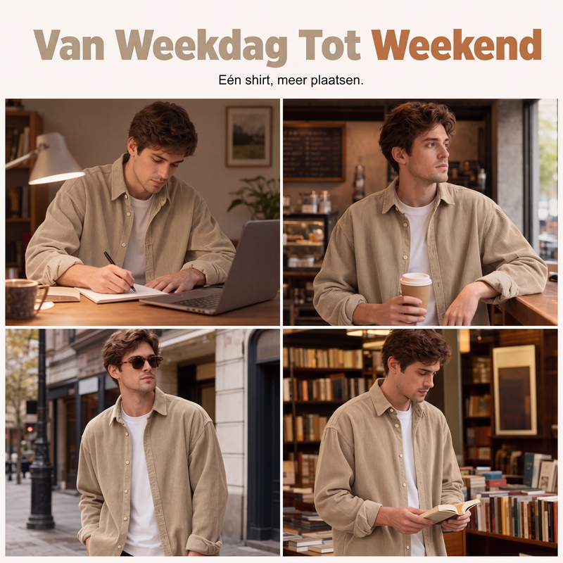 🤎💥Casueel corduroy overhemd met knopen voor heren🔥Limited aanbieding
