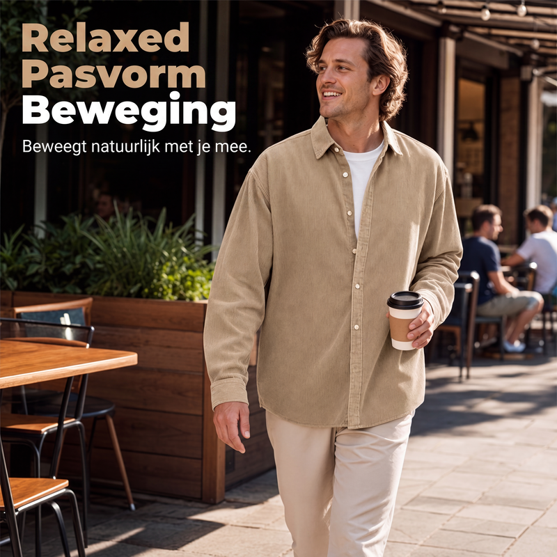 🤎💥Casueel corduroy overhemd met knopen voor heren🔥Limited aanbieding