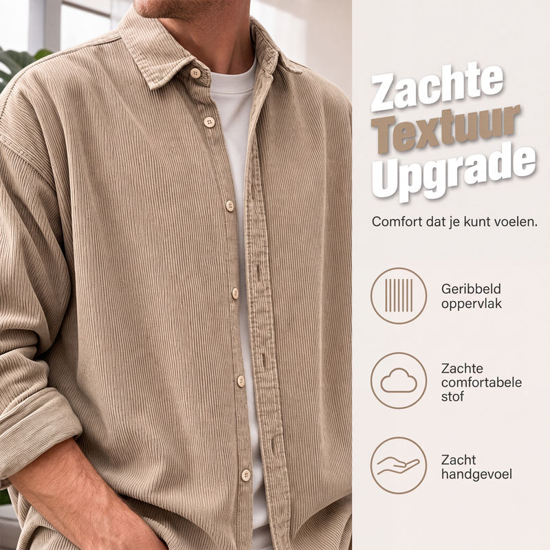 🤎💥Casueel corduroy overhemd met knopen voor heren🔥Limited aanbieding