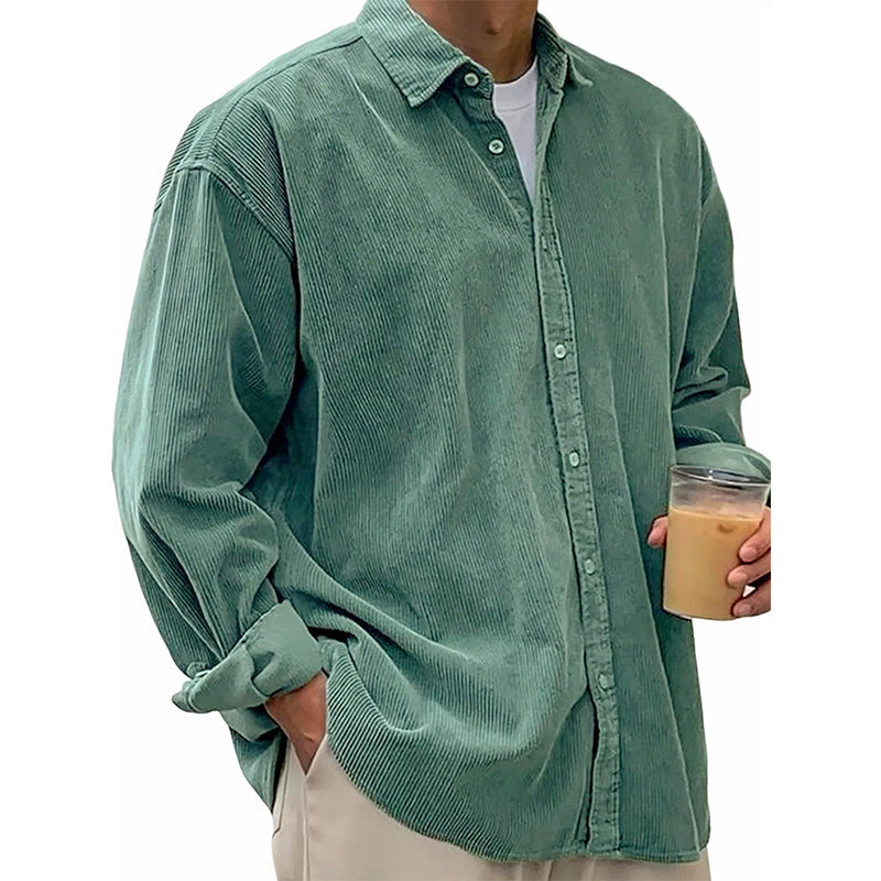 🤎💥Casueel corduroy overhemd met knopen voor heren🔥Limited aanbieding