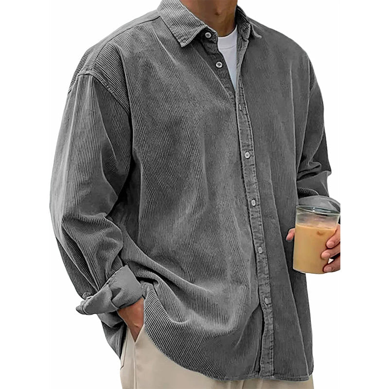 🤎💥Casueel corduroy overhemd met knopen voor heren🔥Limited aanbieding