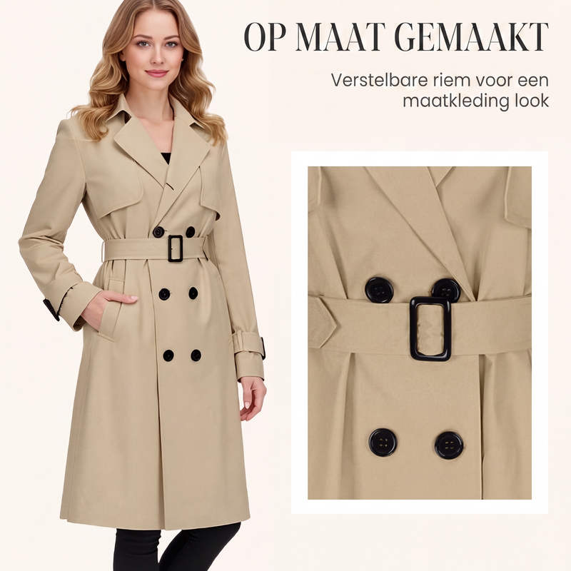 🔥Gratis verzending✈️Dames casual double-breasted trenchcoat