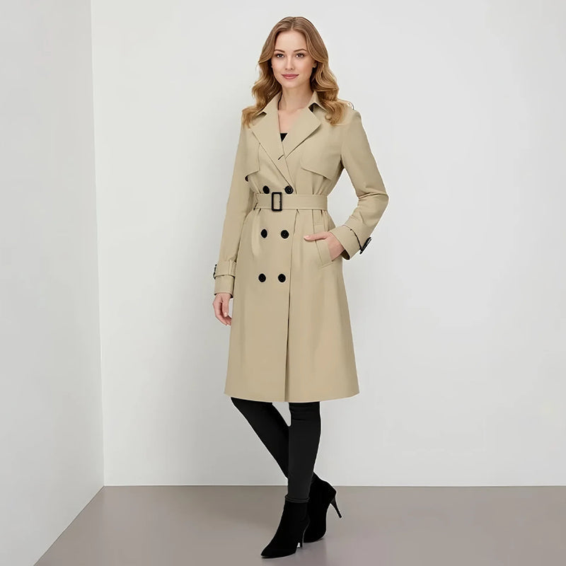 🔥Gratis verzending✈️Dames casual double-breasted trenchcoat