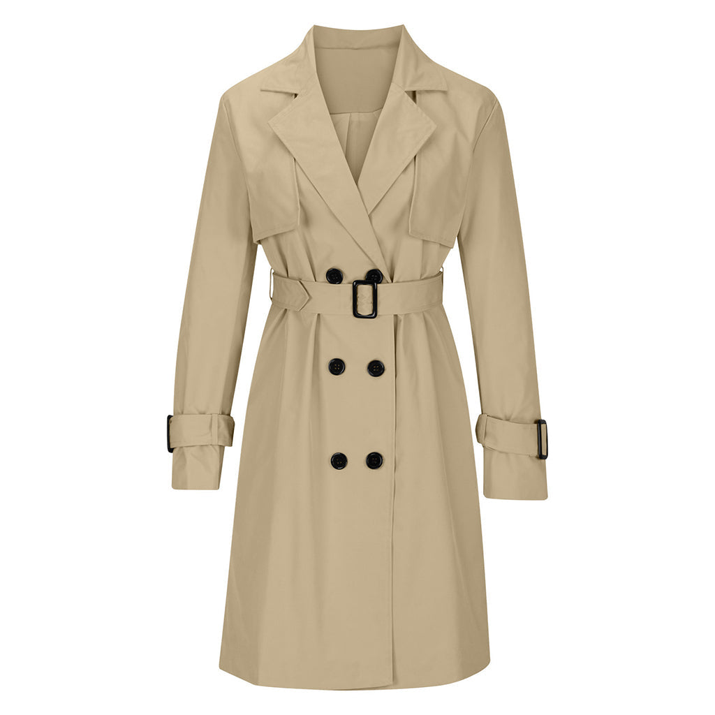 🔥Gratis verzending✈️Dames casual double-breasted trenchcoat