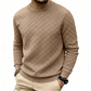Sweatshirt met ronde hals en dambordprint voor heren