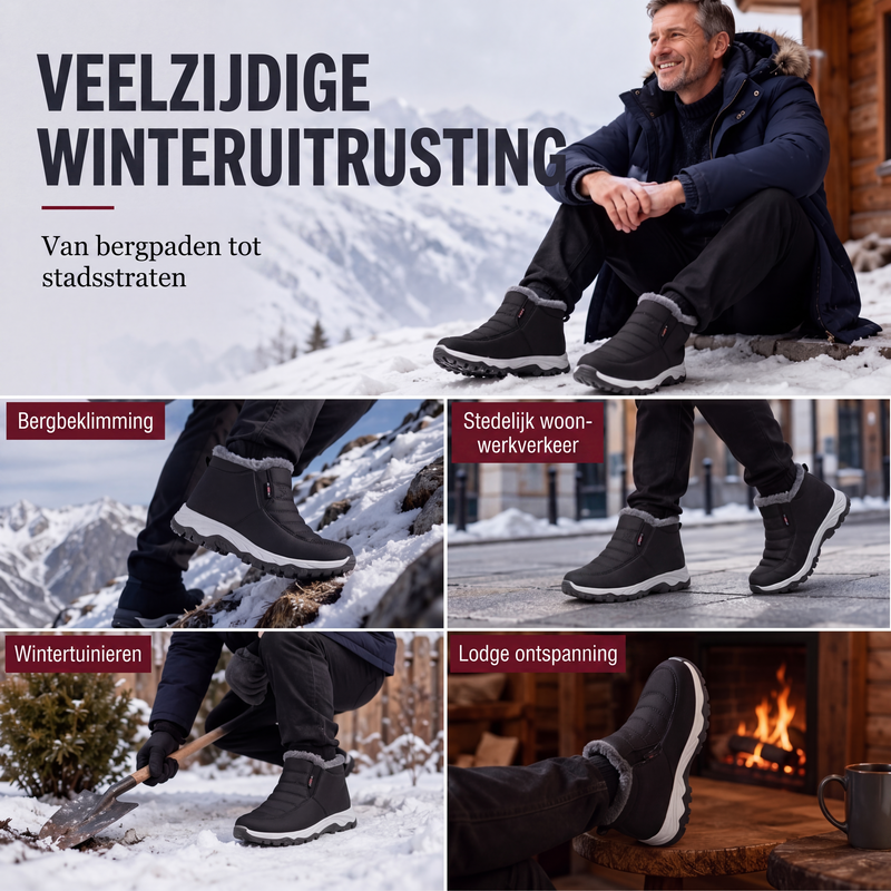 🔥 Winter Deal ✨ Heren Warme Instap Snowboots ❄️ Waterafstotend, Geïsoleerd & Comfortabel voor Koude Dagen