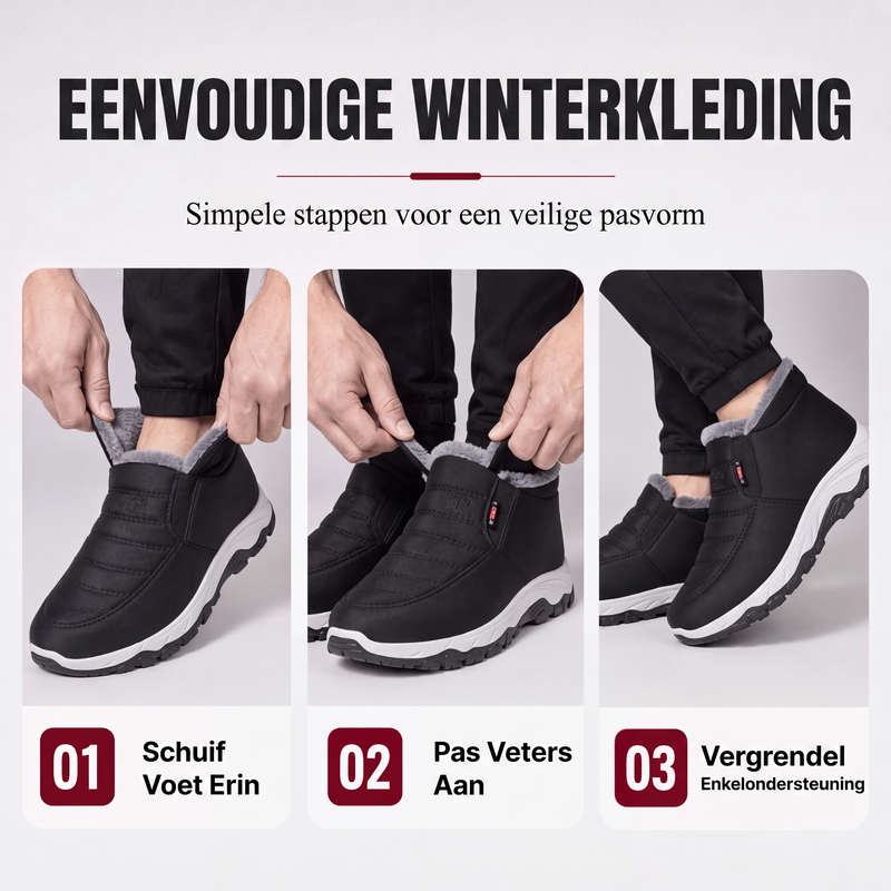 🔥 Winter Deal ✨ Heren Warme Instap Snowboots ❄️ Waterafstotend, Geïsoleerd & Comfortabel voor Koude Dagen