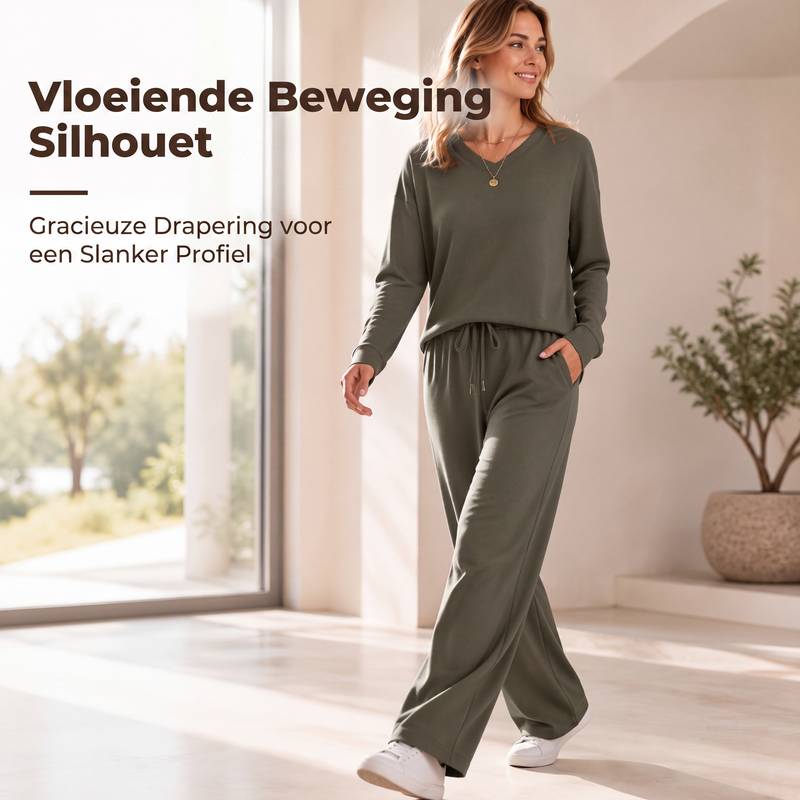 2-delige loungebroek en top set voor dames casual