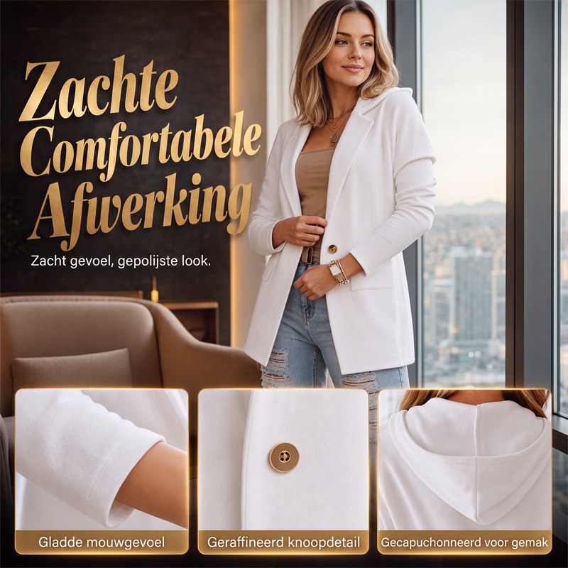 🔥Gratis verzending✈️Casuele jack voor dames met reverskraag en lange mouwen