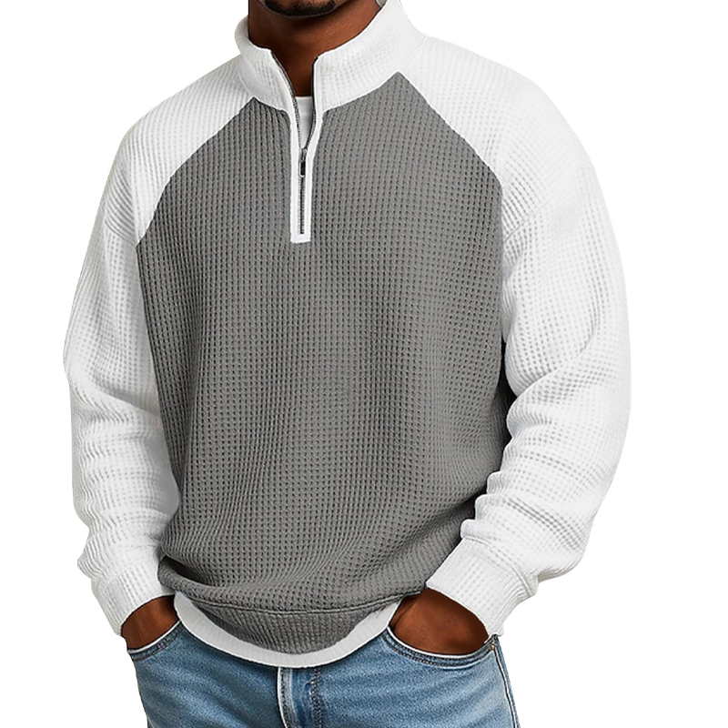 🔥 Tijdelijke Aanbieding ✨ Heren Wafelgebreid T-Shirt met Kwartrits 👕 Ademend Comfort, Moderne Look & Perfecte Casual Fit