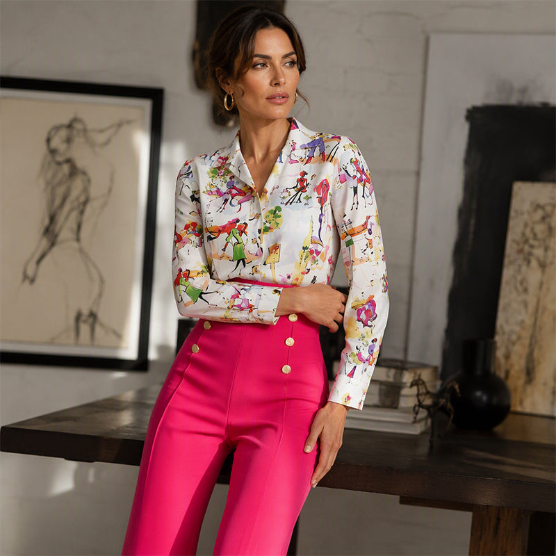 🔥 Tijdelijke Aanbieding ✨ Dames Elastische Wijde Pijpen Broek 👖 Flatterende Pasvorm, Ultiem Comfort & Elegante Look