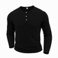 🔥 Tijdelijke Aanbieding ✨ Heren Henley Shirt met Lange Mouwen 👕 Ronde Hals met Knopen, Comfortabele Fit & Tijdloze Casual Stijl