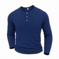 🔥 Tijdelijke Aanbieding ✨ Heren Henley Shirt met Lange Mouwen 👕 Ronde Hals met Knopen, Comfortabele Fit & Tijdloze Casual Stijl
