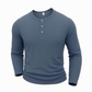 🔥 Tijdelijke Aanbieding ✨ Heren Henley Shirt met Lange Mouwen 👕 Ronde Hals met Knopen, Comfortabele Fit & Tijdloze Casual Stijl