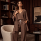 Driedelige set voor dames: vest, hemdtop en broek