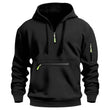 Warme utility-hoodie met kwartrits voor heren