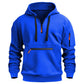Warme utility-hoodie met kwartrits voor heren