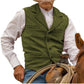 Heren Vintage Revers Viskraal Tweed Gilet