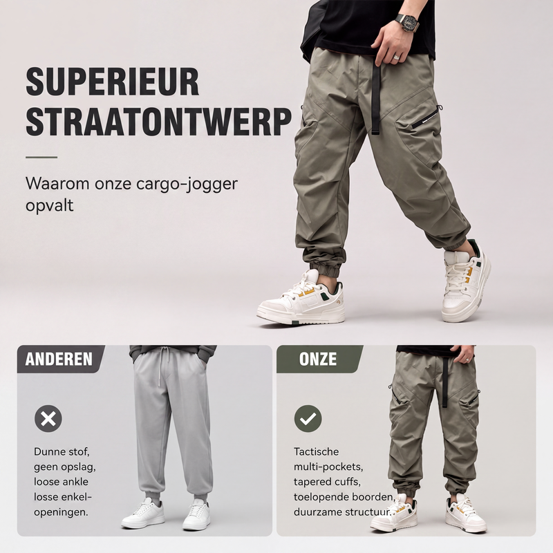 🔥 Tijdelijke Aanbieding ✨ Heren Casual Cargobroek met Meerdere Zakken 👖 Praktisch Design, Comfortabele Pasvorm & Stoere Look