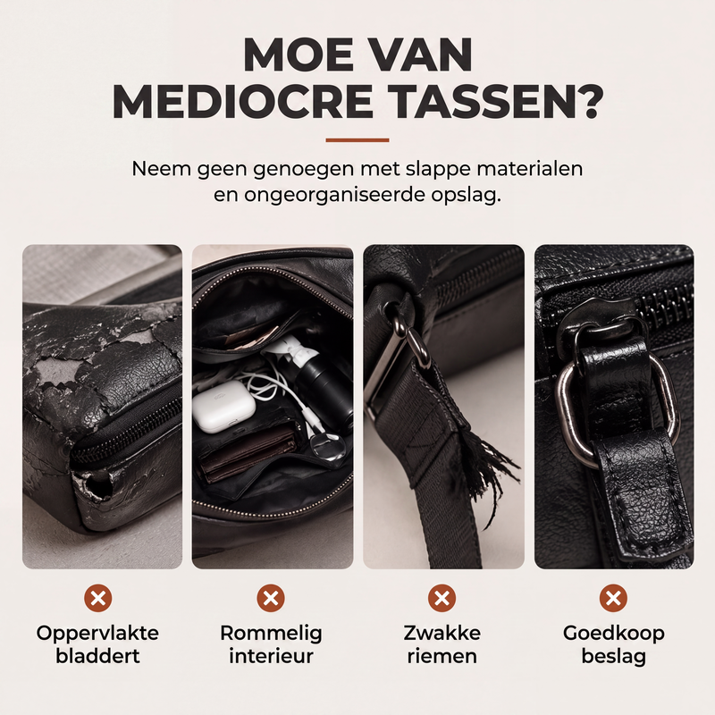 🔥 Tijdelijke Aanbieding ✨ Heren Vierkante Crossbodytas van PU-Leer 👜 Stijlvol Design, Praktische Opbergruimte & Comfortabel Draaggemak