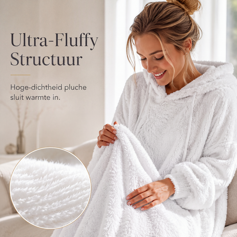 🔥Gratis verzending✈️Casuele pluche loungejurk met capuchon voor dames