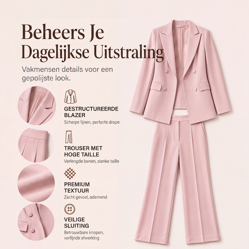 🔥Gratis verzending✈️ Elegante Dames Blazer & Broek Set 👩‍💼 Chique Uitstraling, Comfortabele Pasvorm & Perfecte Office Look
