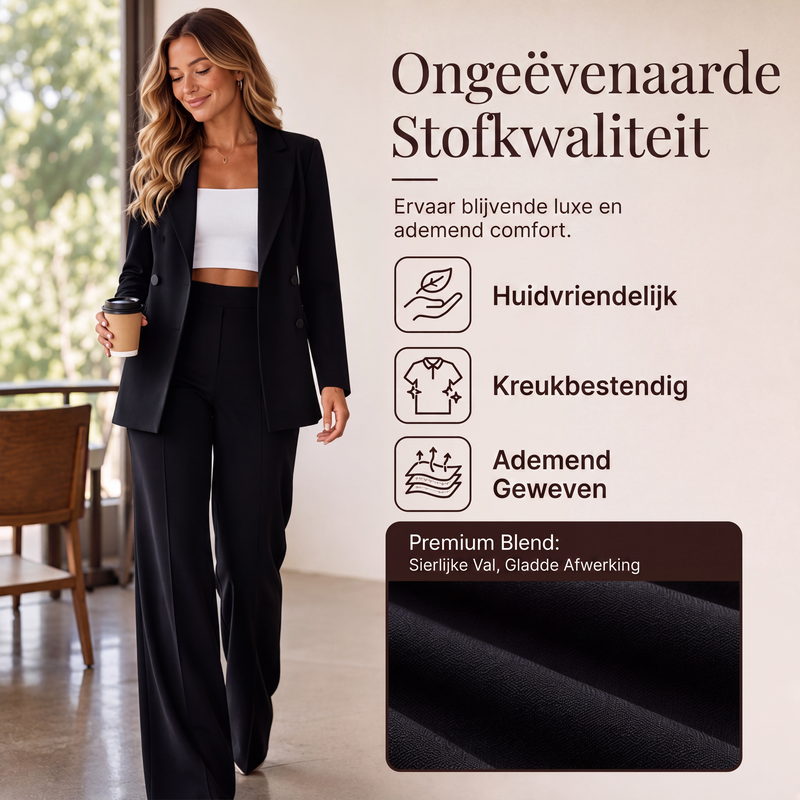 🔥Gratis verzending✈️ Elegante Dames Blazer & Broek Set 👩‍💼 Chique Uitstraling, Comfortabele Pasvorm & Perfecte Office Look
