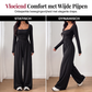 🔥 Tijdelijke Aanbieding ✨ Dames Casual Jumpsuit met Vierkante Hals & Wijde Pijpen 👗 Elegante Look, Comfortabele Pasvorm & Trendy Stijl