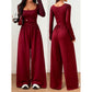 🔥 Tijdelijke Aanbieding ✨ Dames Casual Jumpsuit met Vierkante Hals & Wijde Pijpen 👗 Elegante Look, Comfortabele Pasvorm & Trendy Stijl