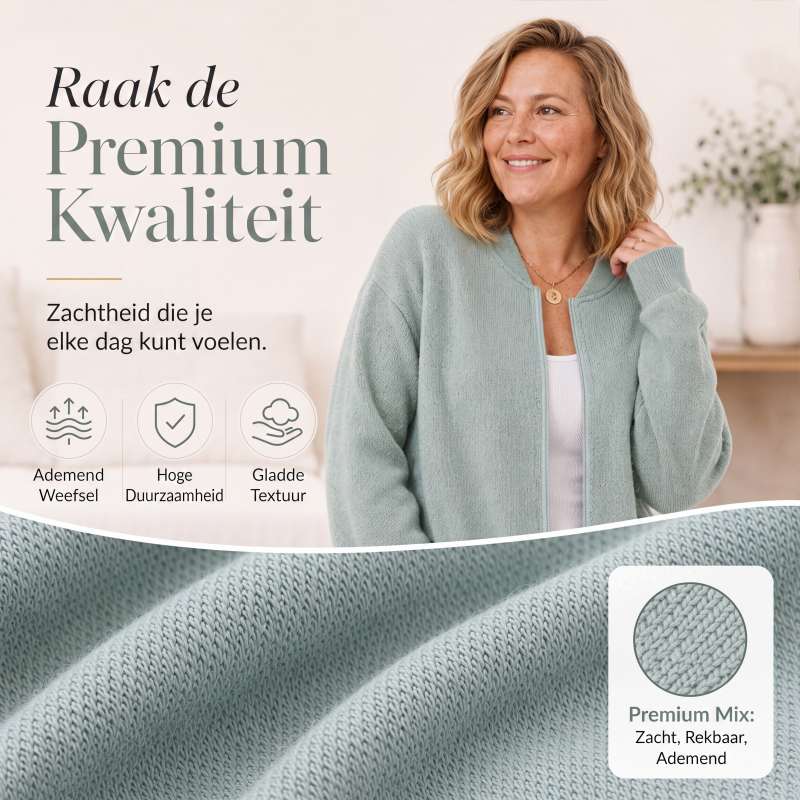 ✨Casueel gebreid baseballjack voor dames