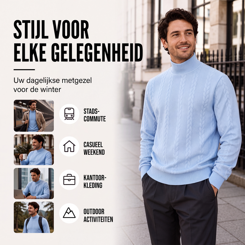 Coltrui met kabelpatroon voor heren