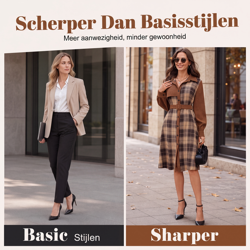 😍Dames retro geruite overhemdjurk met knopen