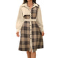 😍Dames retro geruite overhemdjurk met knopen