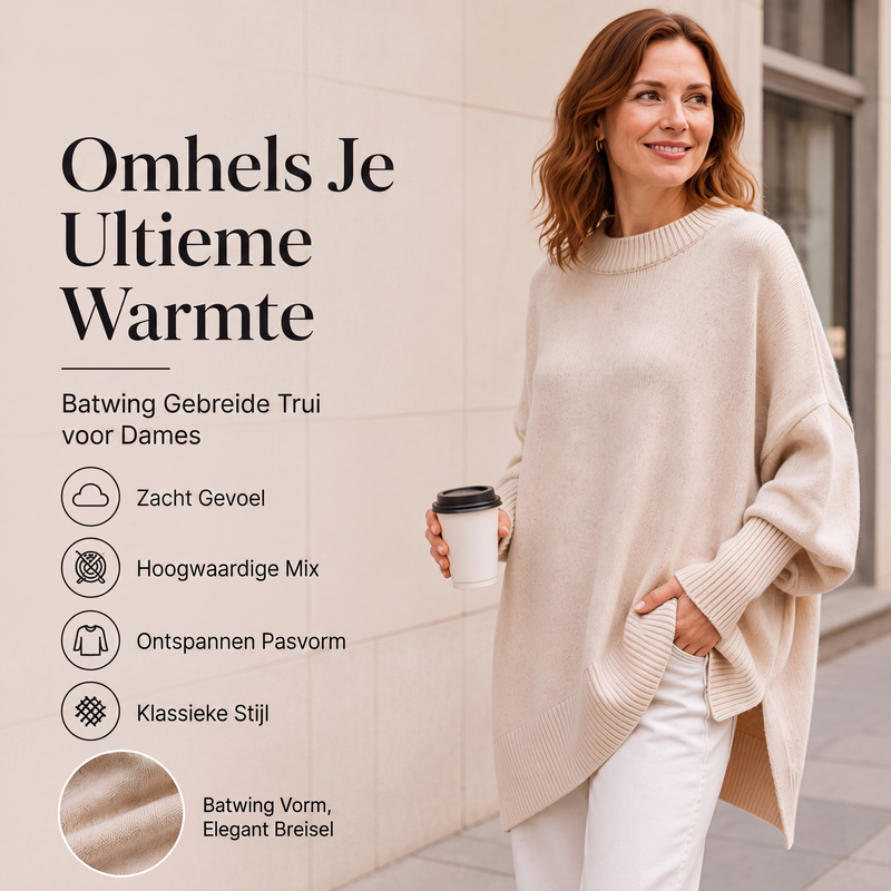 😍Trui voor dames in grote maten, ronde hals, pullover