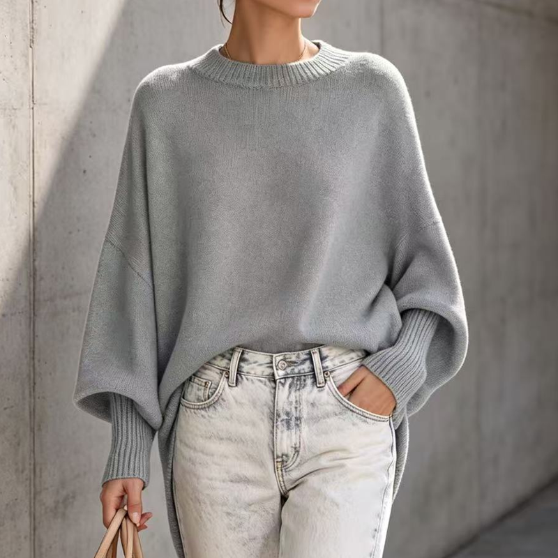 😍Trui voor dames in grote maten, ronde hals, pullover