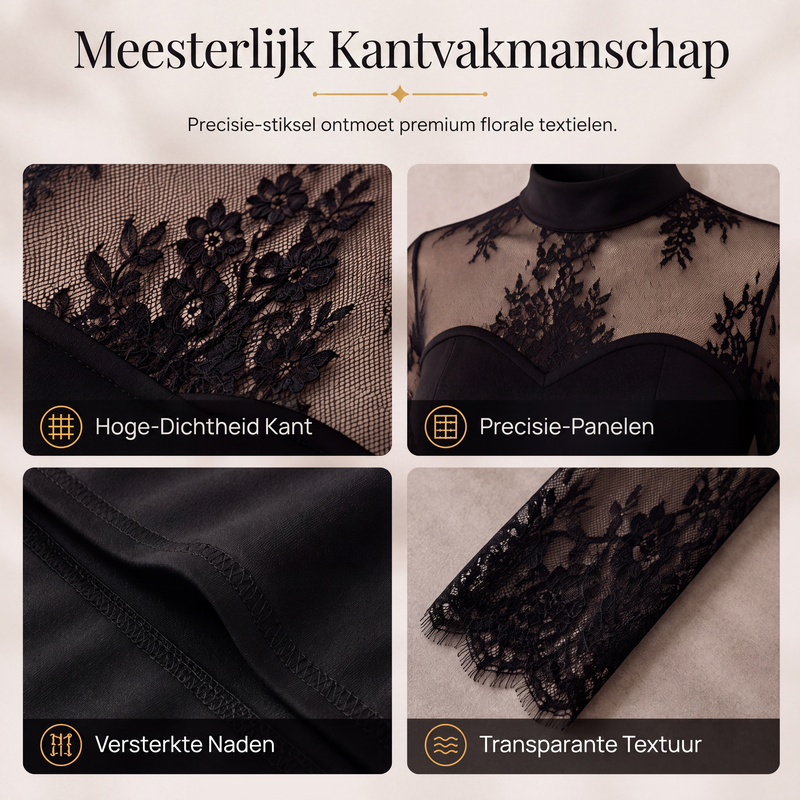 💎 Elegante Keuze ✨ Dames Maxi-Jurk met Lange Mouwen & Kanten Details 👗 Romantische Uitstraling, Comfortabele Pasvorm & Tijdloze Stijl
