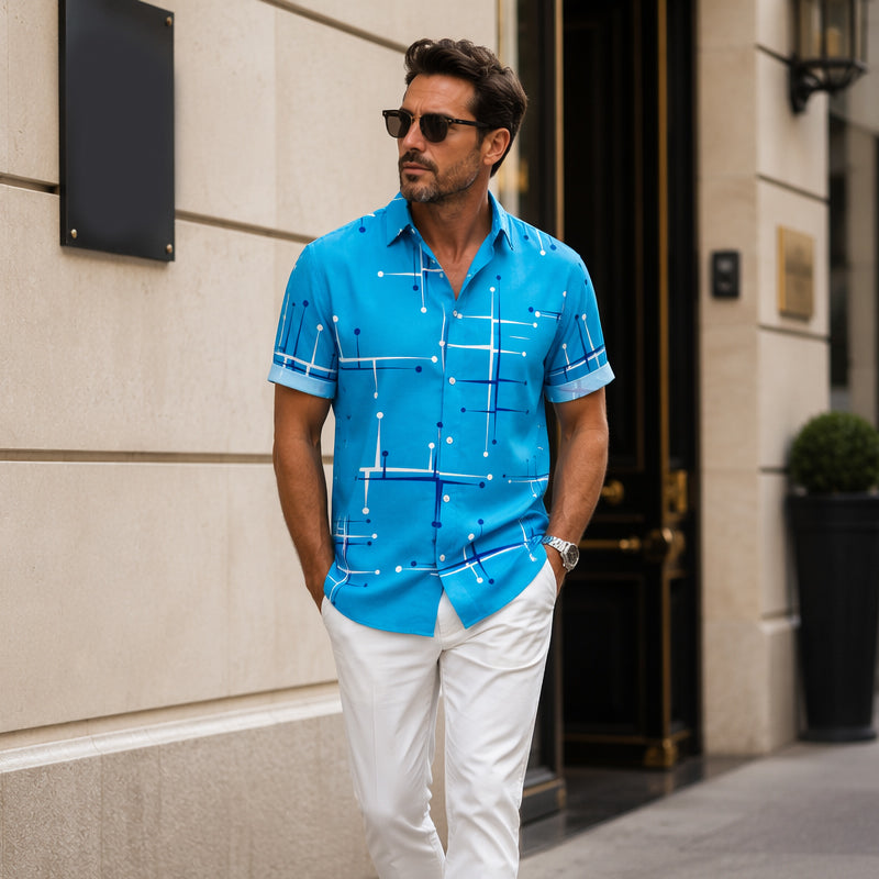 🔥 Tijdelijke Aanbieding ✨ Heren Relaxed Fit Overhemd 👔 Zomerse Stijl, Comfortabele Pasvorm & Verkrijgbaar S–5XL ☀️