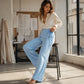 👖Casual gestreepte broek met wijde pijpen voor dames