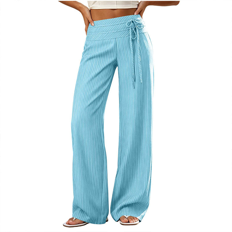 👖Casual gestreepte broek met wijde pijpen voor dames