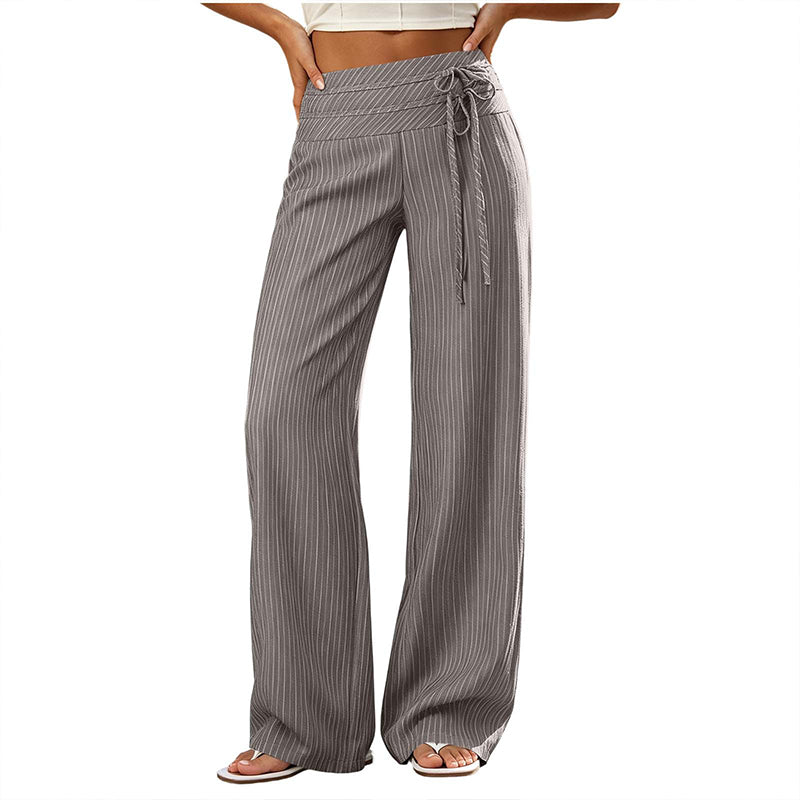 👖Casual gestreepte broek met wijde pijpen voor dames