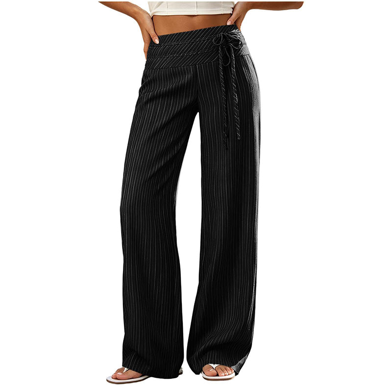 👖Casual gestreepte broek met wijde pijpen voor dames