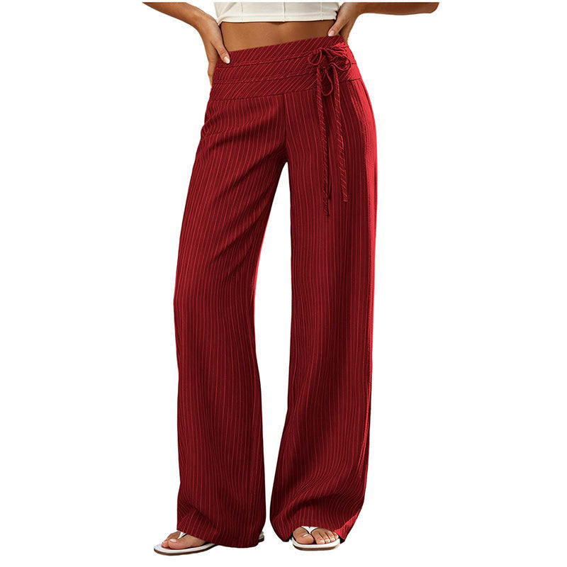 👖Casual gestreepte broek met wijde pijpen voor dames