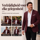 Klassieke slim-fit blazer met twee knopen voor heren