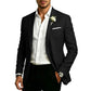 Klassieke slim-fit blazer met twee knopen voor heren