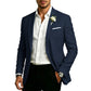 Klassieke slim-fit blazer met twee knopen voor heren
